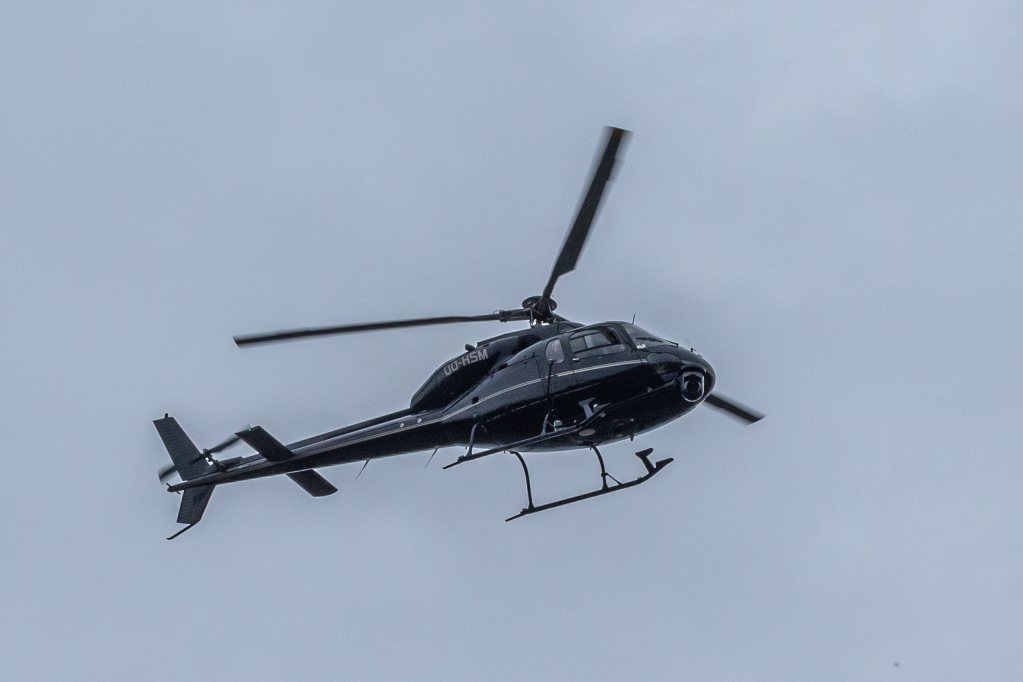 TV helikopter tijdens live uitzending